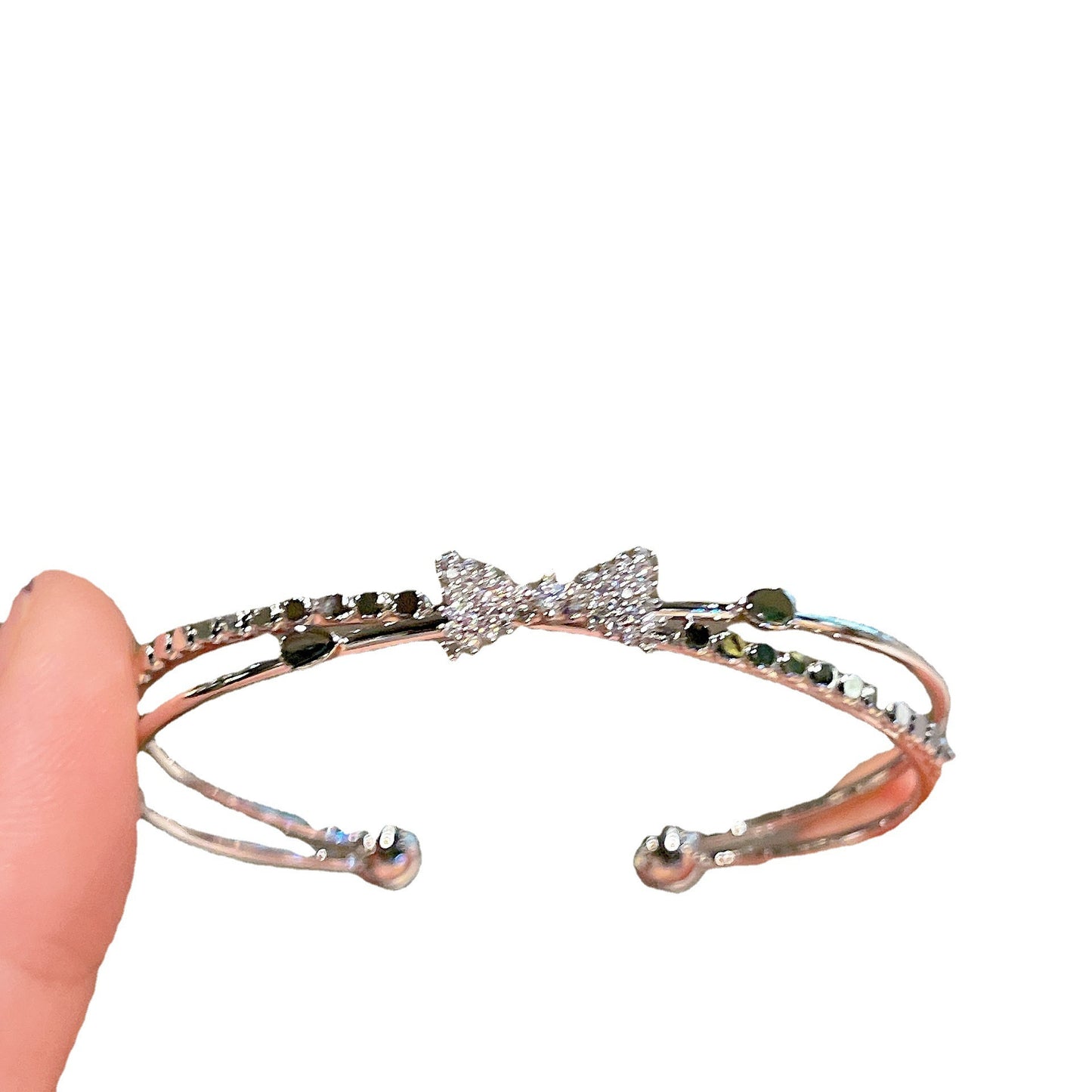 Women's Fashion Silver Niche Bow Bracelet