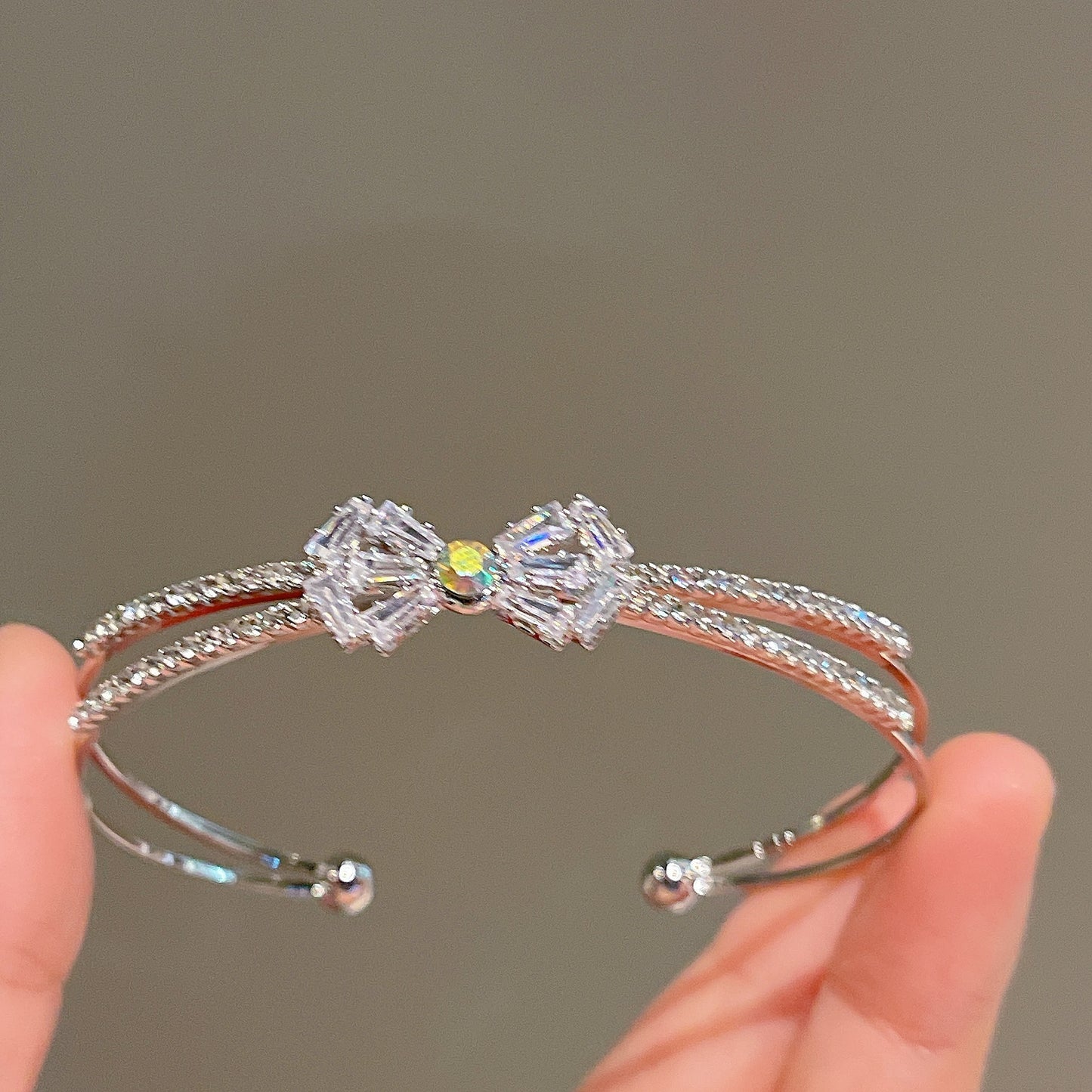 Women's Fashion Silver Niche Bow Bracelet